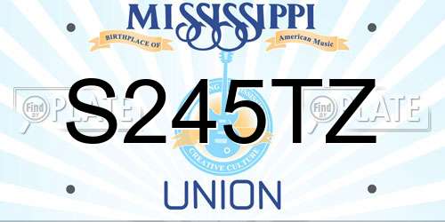 S245TZ Mississippi License Plate