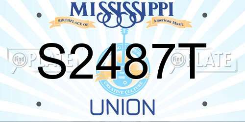 S2487T Mississippi License Plate
