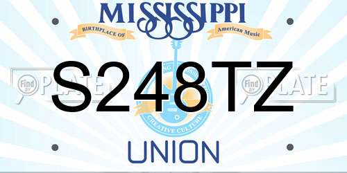 S248TZ Mississippi License Plate