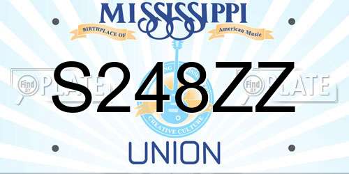 S248ZZ Mississippi License Plate