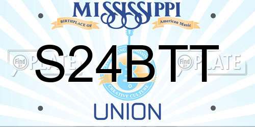 S24BTT Mississippi License Plate