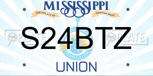S24BTZ Mississippi License Plate