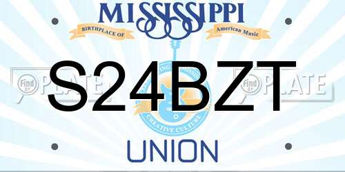S24BZT Mississippi License Plate