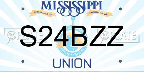 S24BZZ Mississippi License Plate