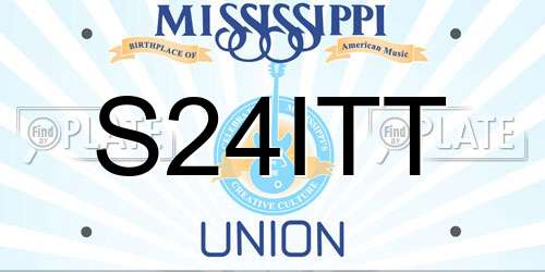 S24ITT Mississippi License Plate