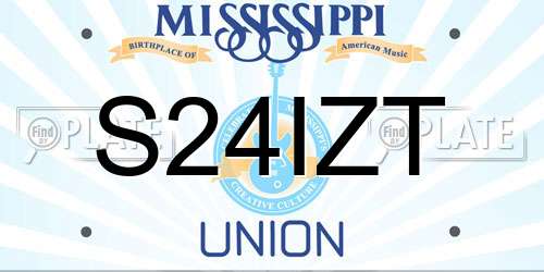 S24IZT Mississippi License Plate