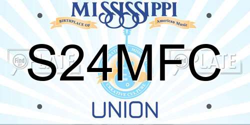 S24MFC Mississippi License Plate