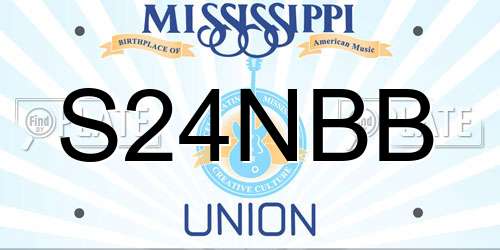S24NBB Mississippi License Plate