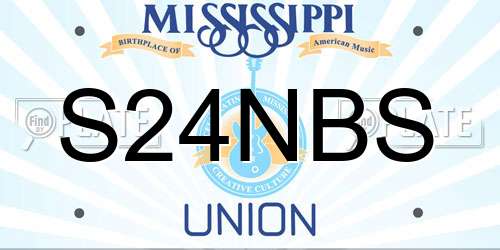 S24NBS Mississippi License Plate