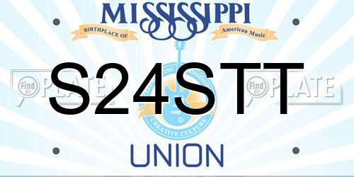 S24STT Mississippi License Plate