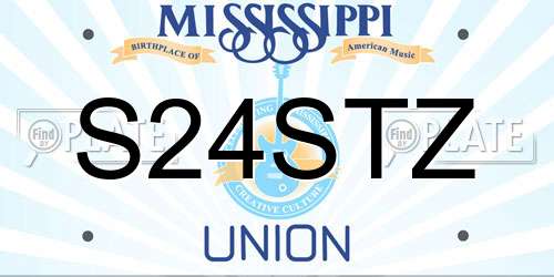 S24STZ Mississippi License Plate