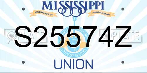 S25574Z Mississippi License Plate