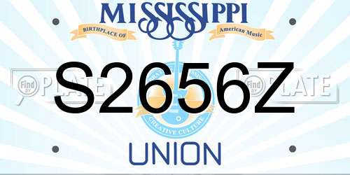 S2656Z Mississippi License Plate