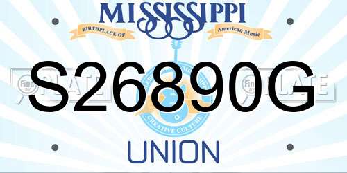 S26890G Mississippi License Plate