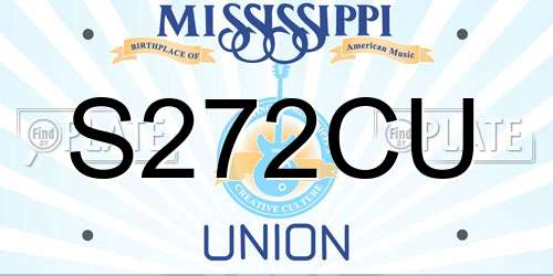 S272CU Mississippi License Plate