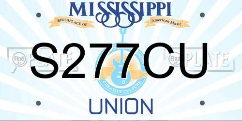S277CU Mississippi License Plate