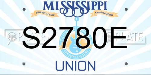 S2780E Mississippi License Plate