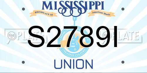 S2789I Mississippi License Plate
