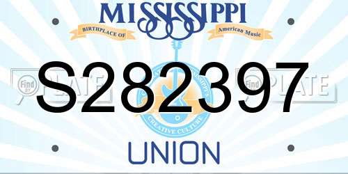 S282397 Mississippi License Plate