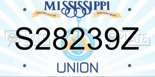 S28239Z Mississippi License Plate