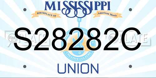 S28282C Mississippi License Plate