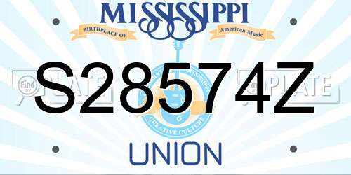 S28574Z Mississippi License Plate
