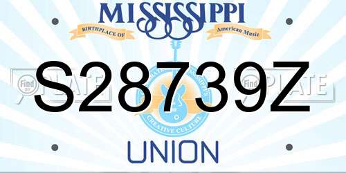 S28739Z Mississippi License Plate