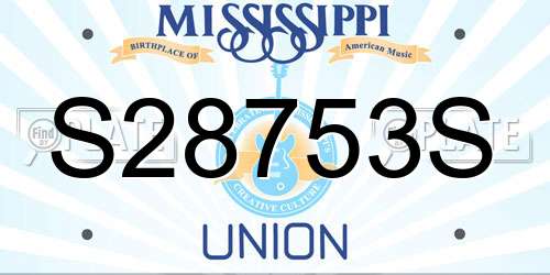 S28753S Mississippi License Plate