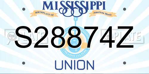 S28874Z Mississippi License Plate