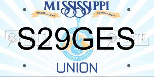 S29GES Mississippi License Plate