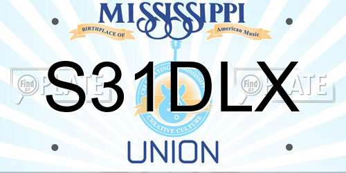 S31DLX Mississippi License Plate
