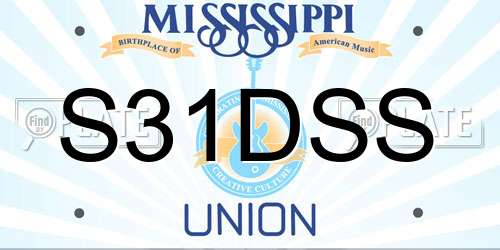 S31DSS Mississippi License Plate