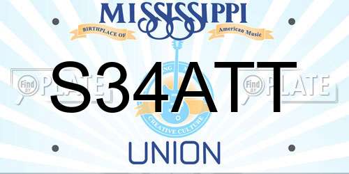S34ATT Mississippi License Plate