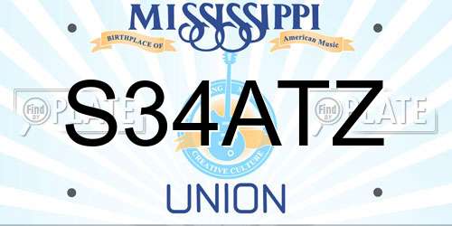 S34ATZ Mississippi License Plate