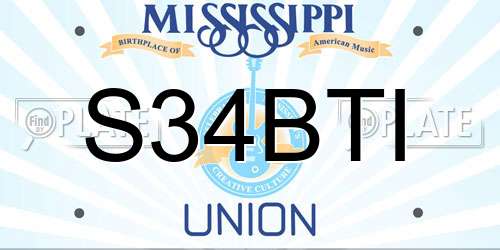 S34BTI Mississippi License Plate