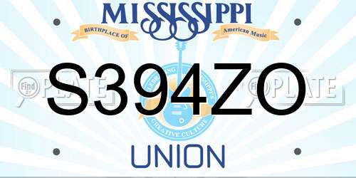 S394ZO Mississippi License Plate