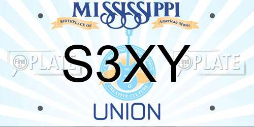 S3XY Mississippi License Plate