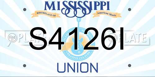 S4126I Mississippi License Plate