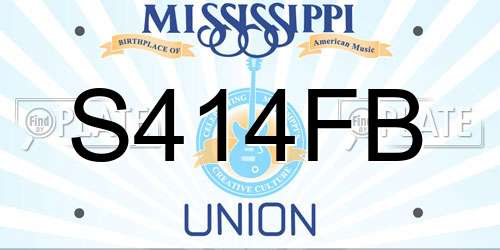 S414FB Mississippi License Plate