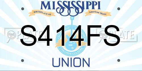 S414FS Mississippi License Plate
