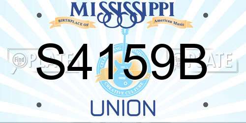 S4159B Mississippi License Plate