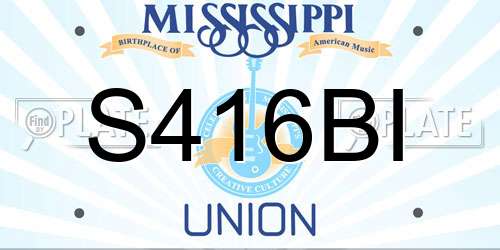 S416BI Mississippi License Plate