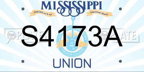 S4173A Mississippi License Plate
