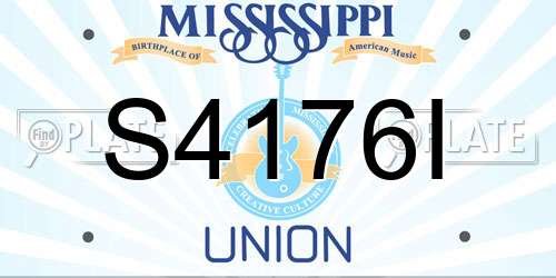 S4176I Mississippi License Plate