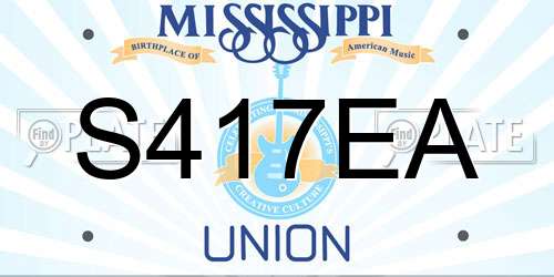 S417EA Mississippi License Plate