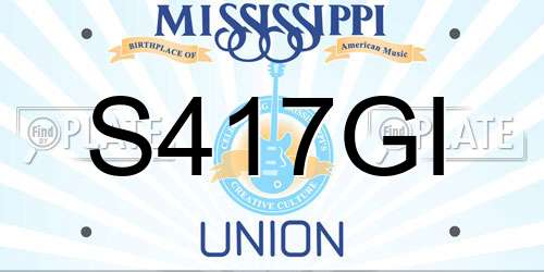S417GI Mississippi License Plate