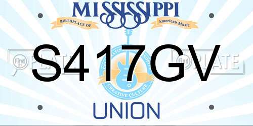 S417GV Mississippi License Plate