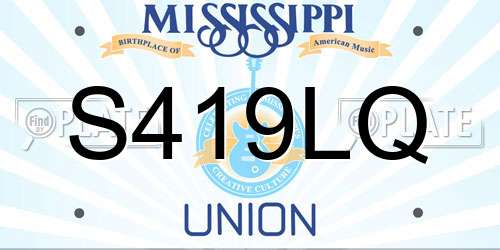 S419LQ Mississippi License Plate