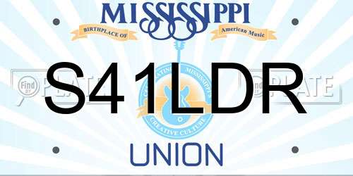 S41LDR Mississippi License Plate