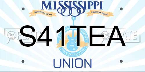 S41TEA Mississippi License Plate